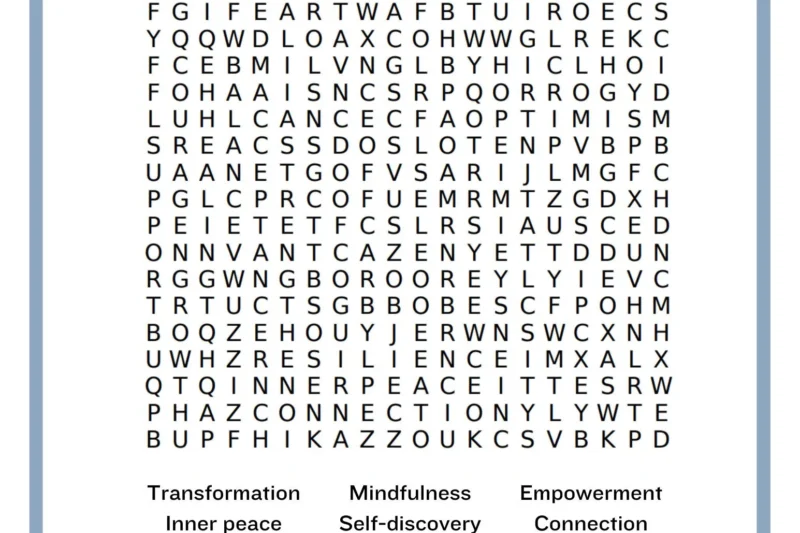 Printable Mental Health Crossword Puzzles