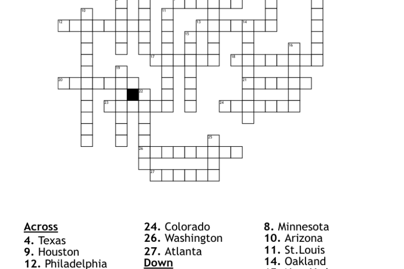 Mlb Crossword Puzzles Printable