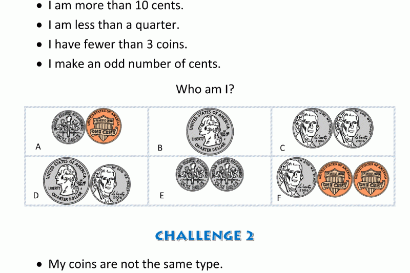 Money Puzzle Worksheet