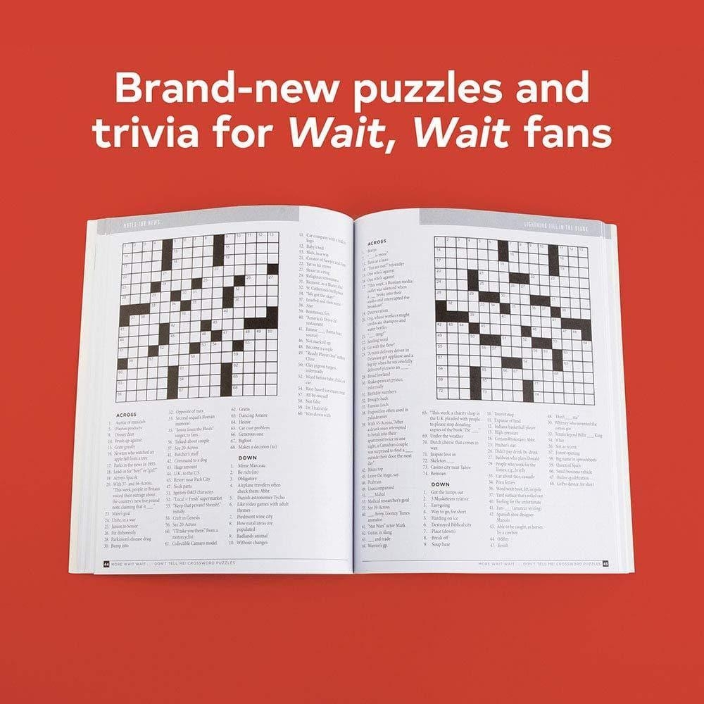 More Wait Wait Don t Tell Me Crossword Puzzles Family Game Night Giften Market