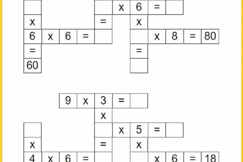 Multiplication Worksheets With Puzzles