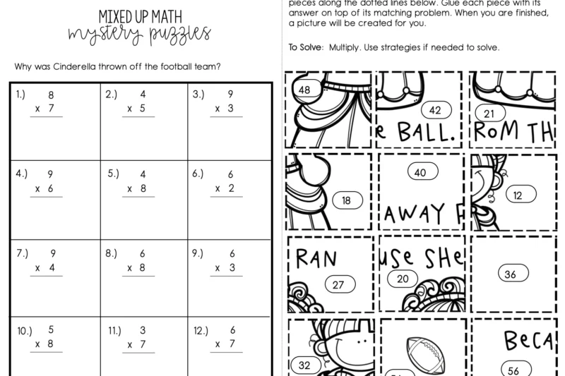 Multiplication Puzzle Worksheet