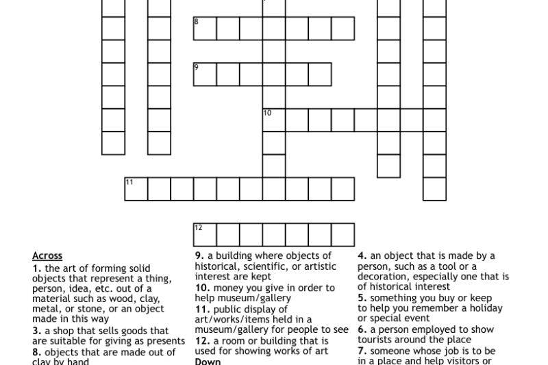 Museum Guide Crossword Puzzle