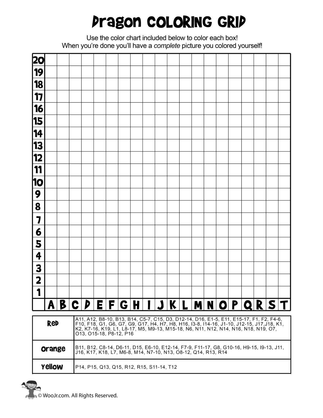 Mystery Picture Grid Coloring Pages Fantasy U0026 Fairy Tales Woo Jr Kids Activities Children s Publishing