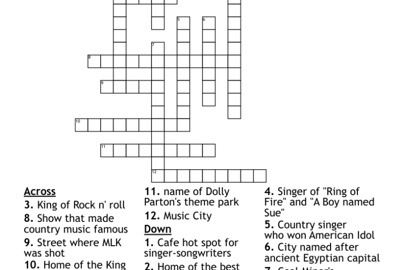 Graceland Singer Crossword Puzzle Clue