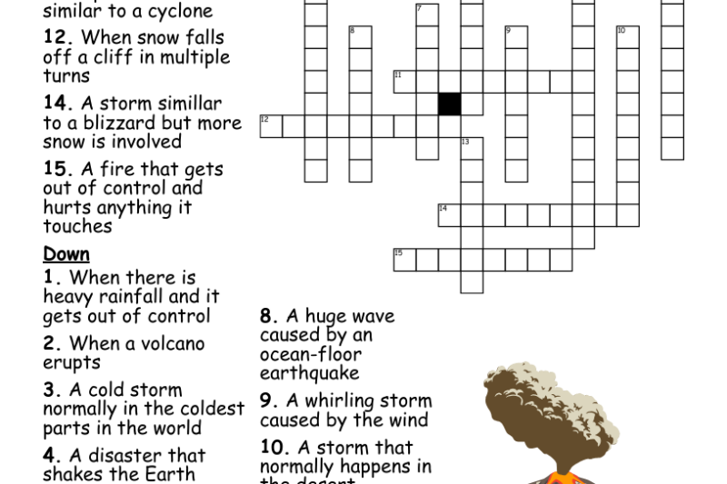 Disaster Crossword Puzzle