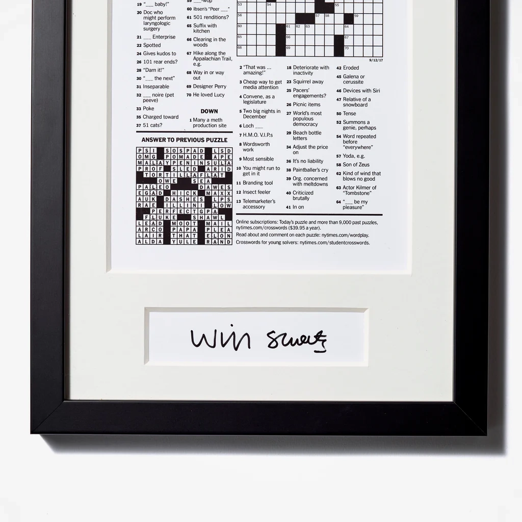 New York Times Crossword Puzzle Reprint The New York Times Store