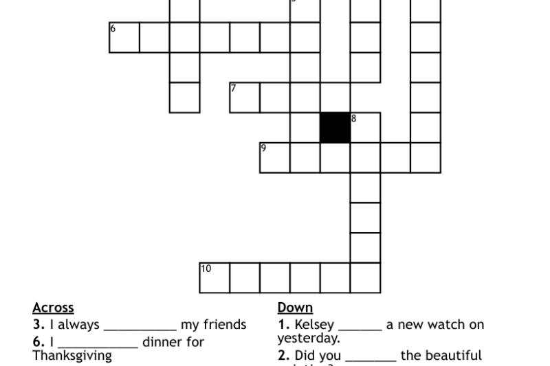 November Crossword Puzzles