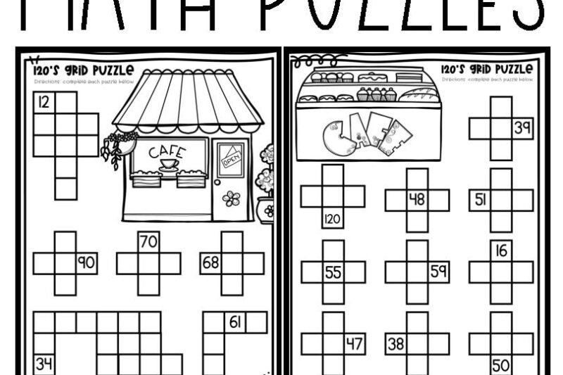 12 And Under Math Puzzle Worksheets