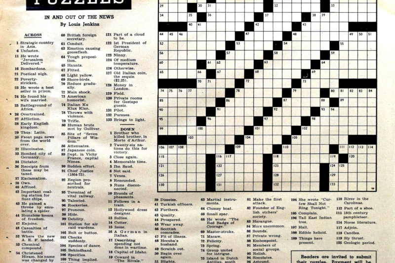 Nyt Sunday Crossword Puzzle Printable