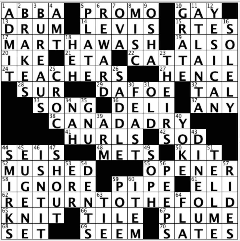 Off The Grid Sally Breaks Down USA TODAY s Daily Crossword Puzzle Laundry Day