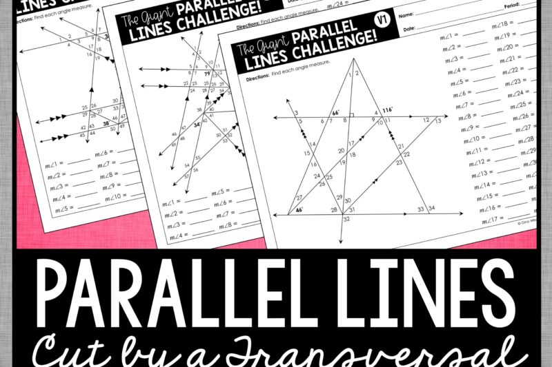 Transversal Puzzle Worksheet