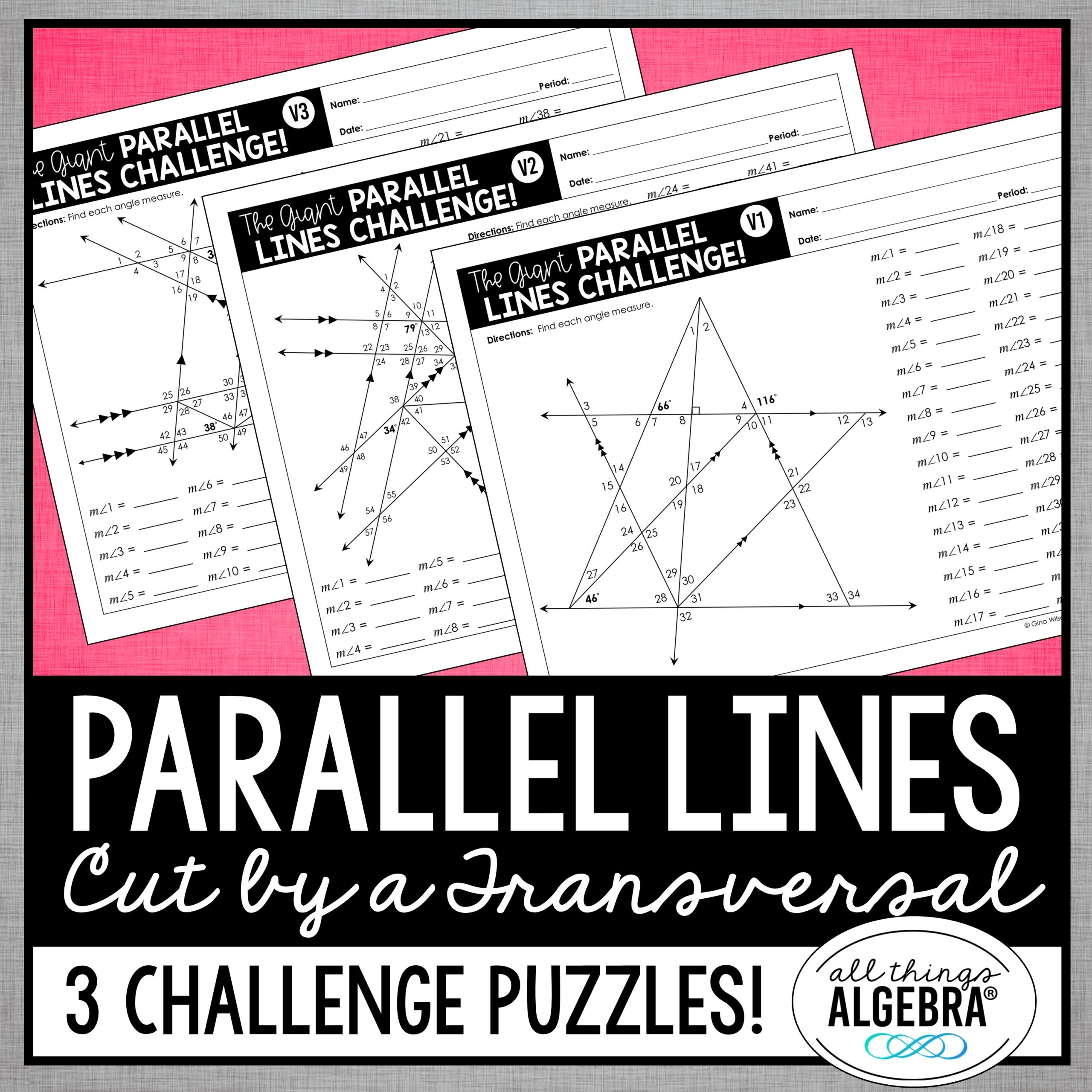 Transversal Puzzle Worksheet