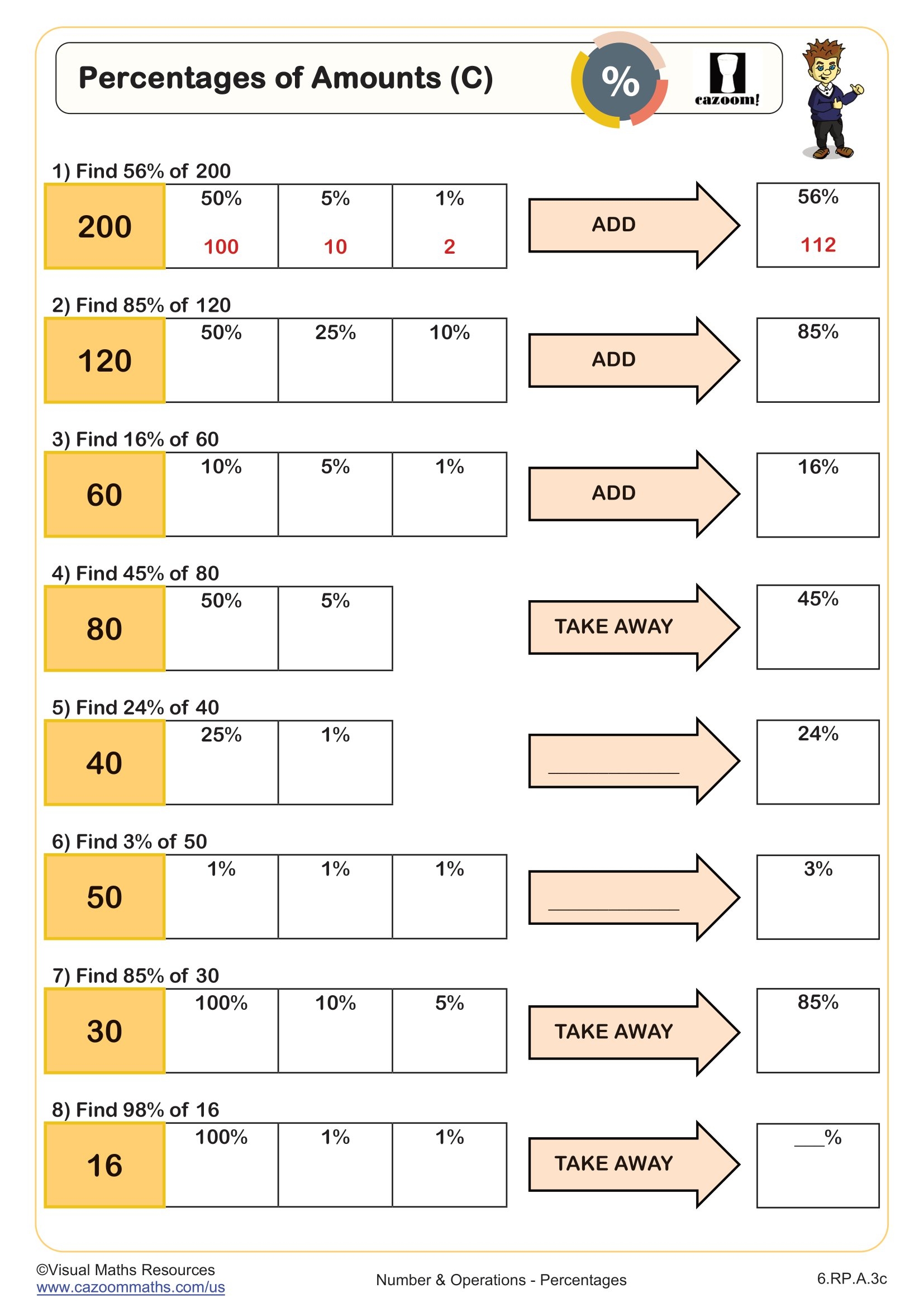 Percentage Puzzles Worksheets Percentage Puzzles Worksheets