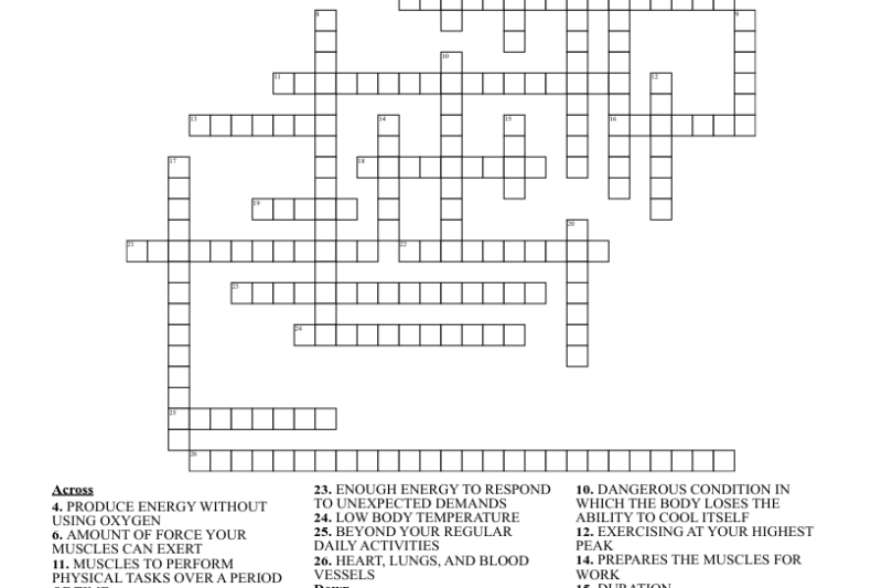Physically Fit Crossword Puzzle Clue