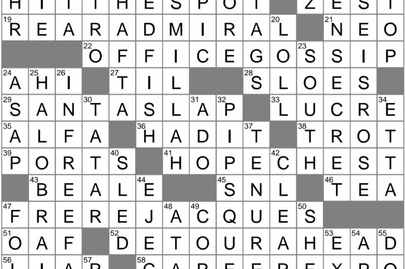Unspoken Crossword Puzzle Clue