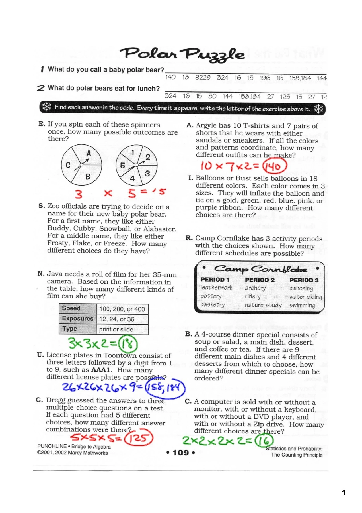 Polar Bear Decimals U0026 Fractions Equivalent Values Christmas