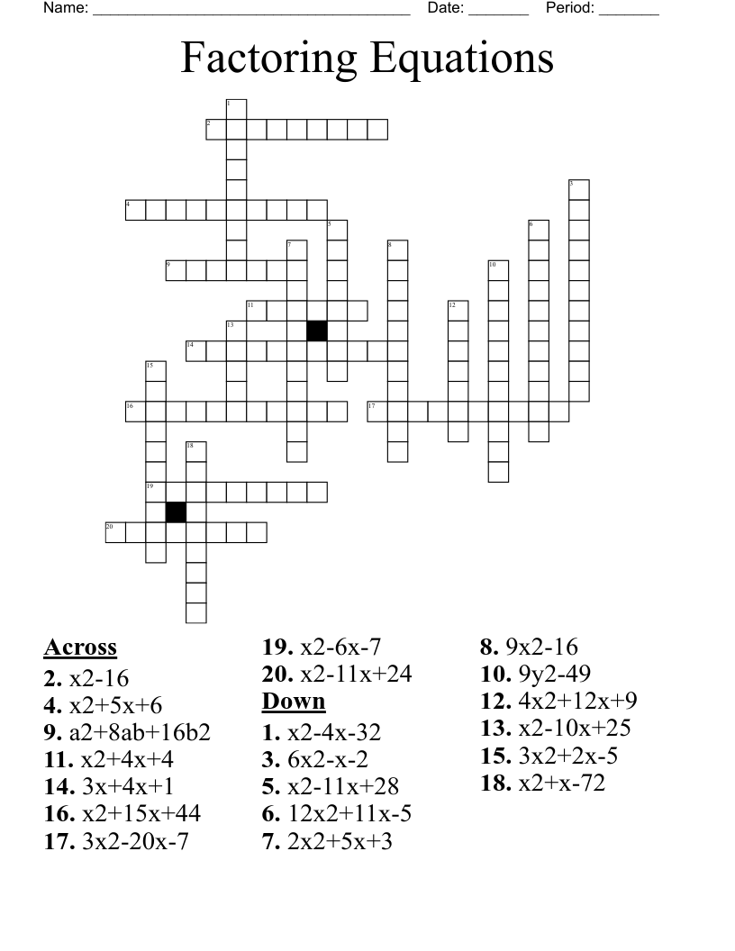 Polynomials Worksheet WordMint Worksheets Library