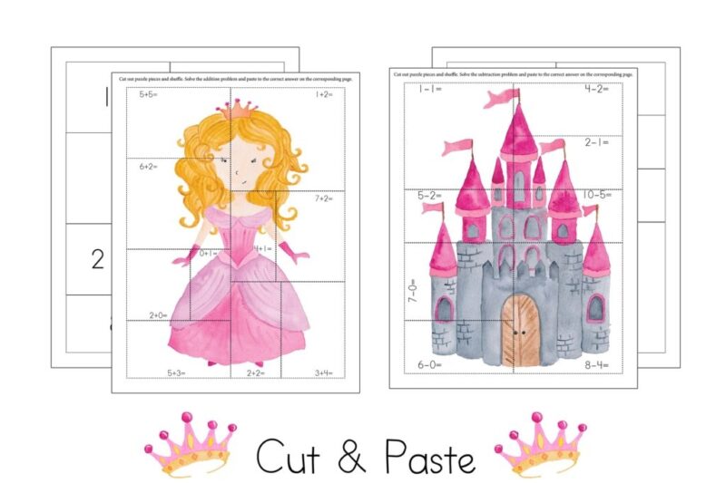 Kindergarten Math Puzzle Worksheets