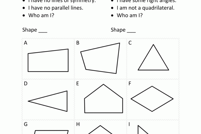 Geometry Puzzle Worksheet
