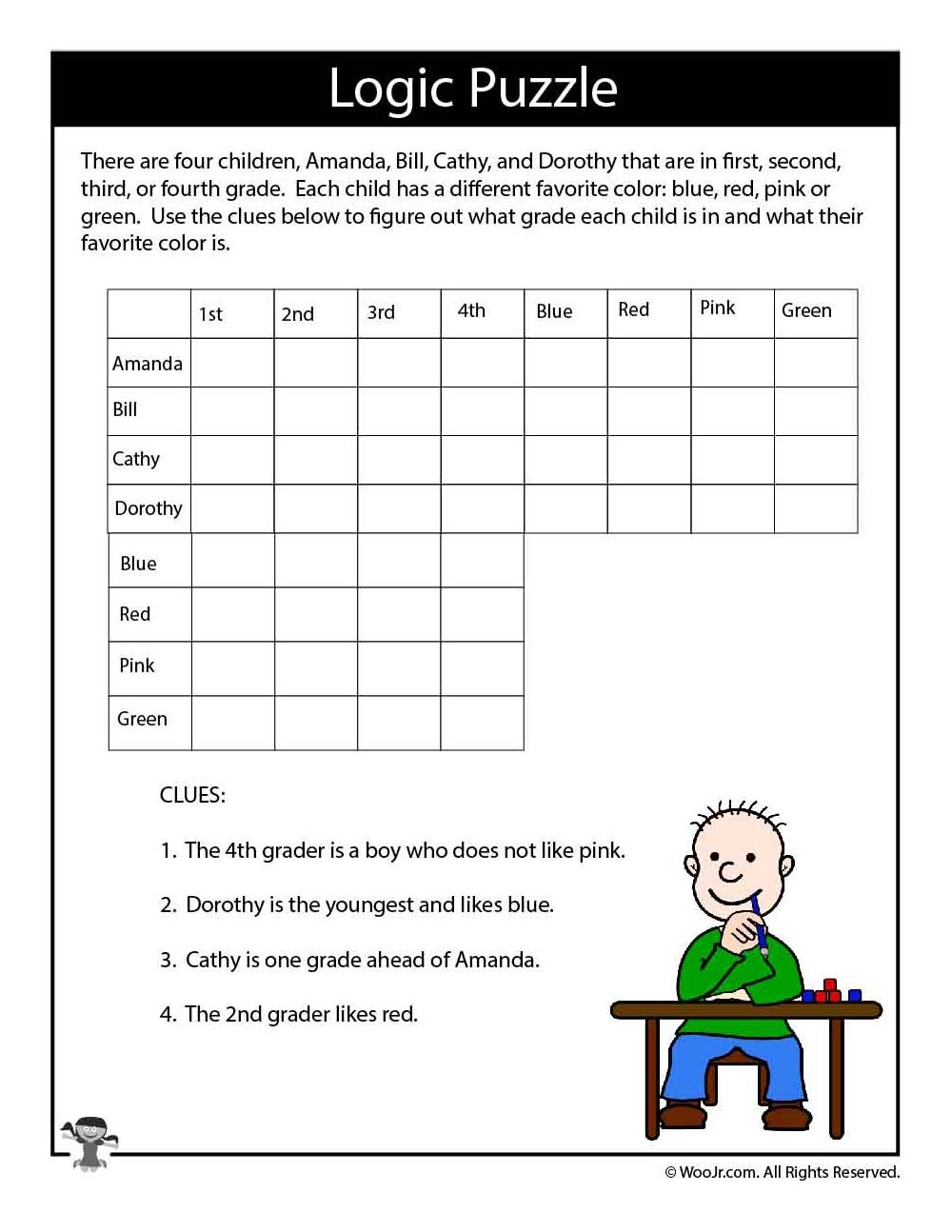 Printable Logic Puzzles For Kids Woo Jr Kids Activities