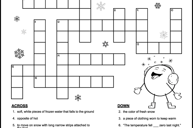 Kids Printable Crossword Puzzles