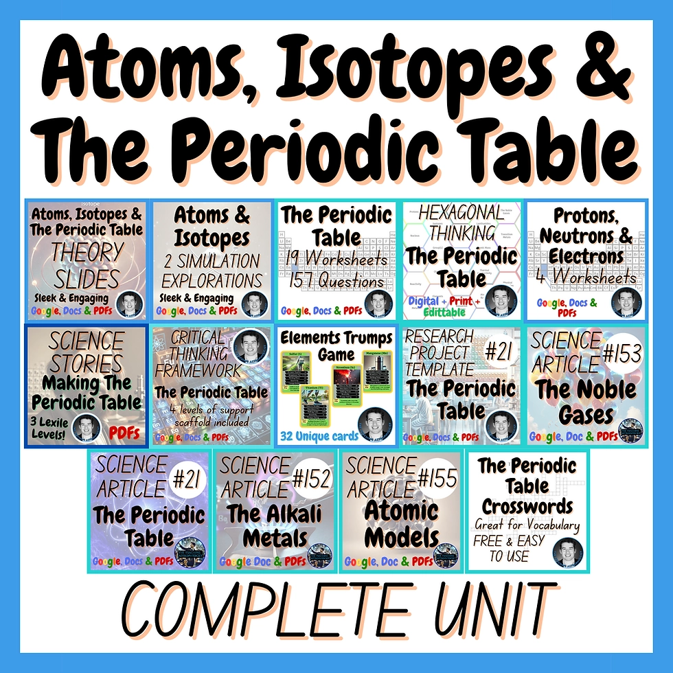 Protons Neutrons Electrons Atomic Isotopes Unit