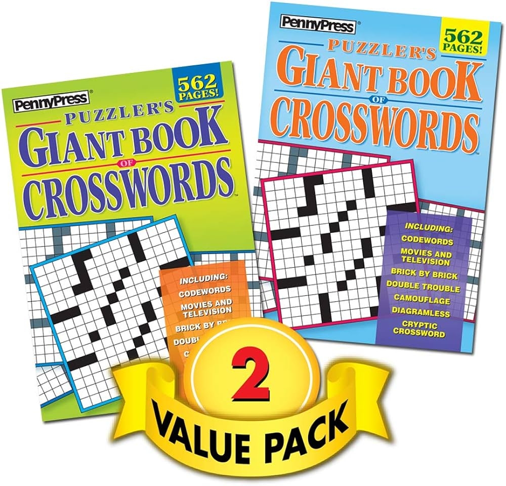Puzzler s Giant Book Of Crosswords For The Whole Family 2 Pack Paperback Penny Press Dell Magazines