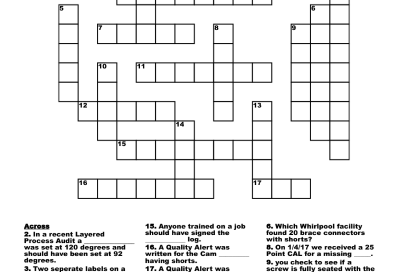 Quality Crossword Puzzle Clue