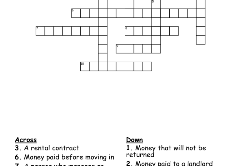 Apartment Crossword Puzzle Clue