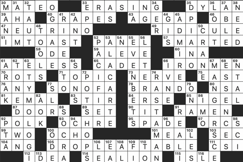 Seven Piece Puzzle Nyt Crossword