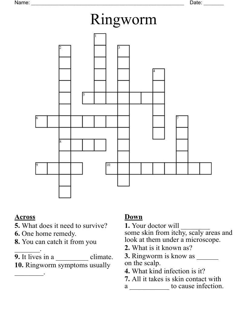 Ringworm Crossword WordMint