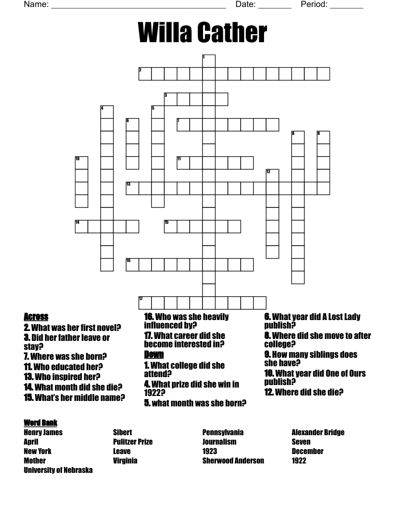 Rosa Parks Crossword WordMint