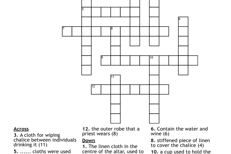 Priestly Robes Crossword Puzzle Clue
