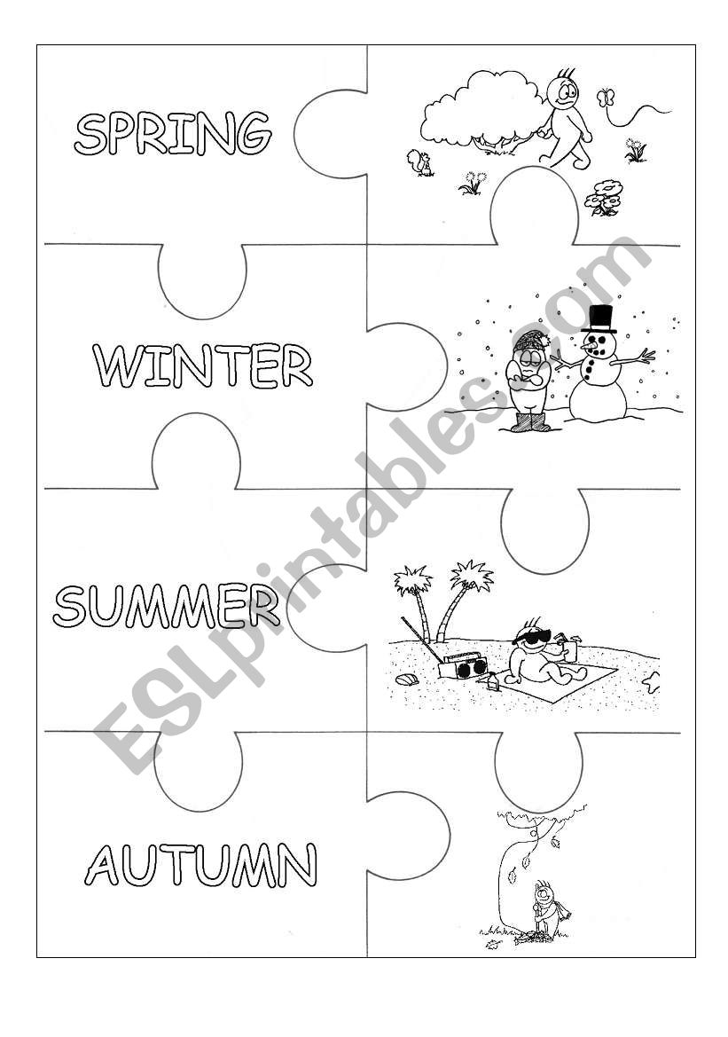 Seasons Puzzle ESL Worksheet By Jojo81