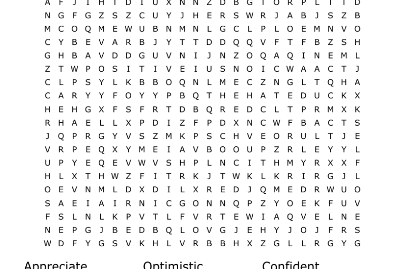 Self Love Crossword Puzzle
