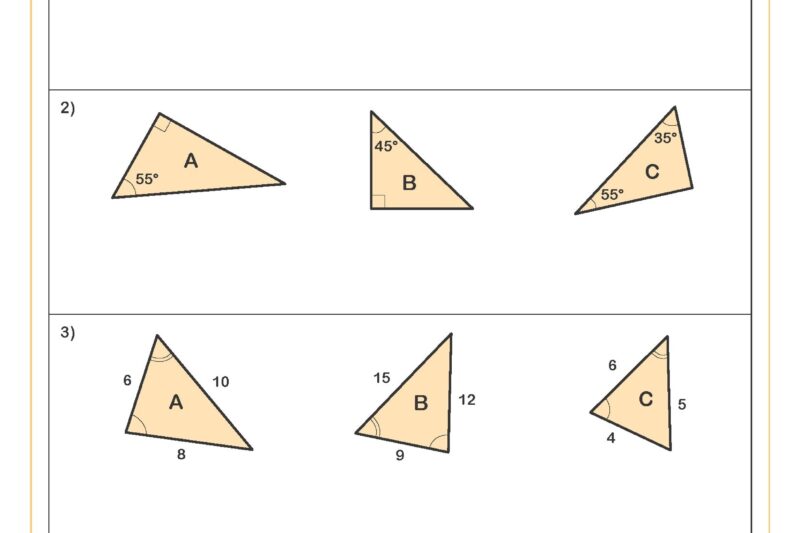 Similar Triangles Worksheet Puzzle
