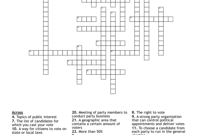 Free Printable Social Studies Crossword Puzzles