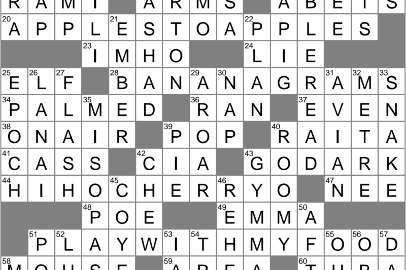 Tumbler Crossword Puzzle Clue