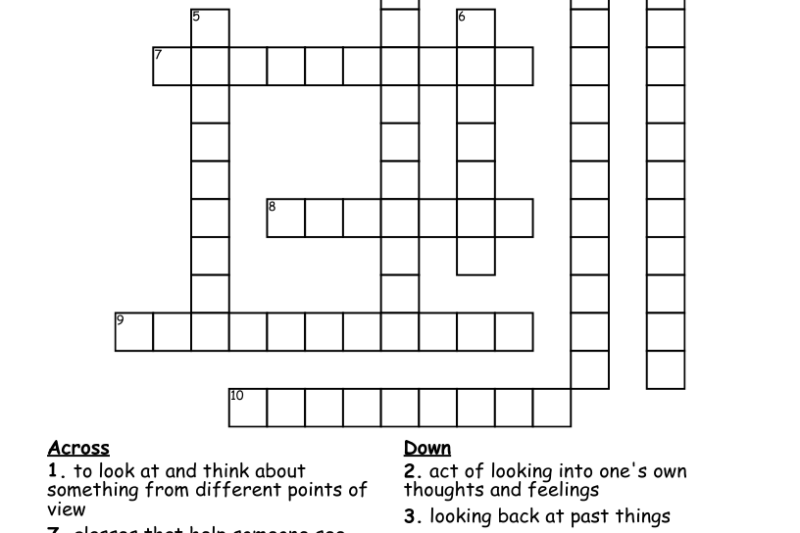 See Crossword Puzzle