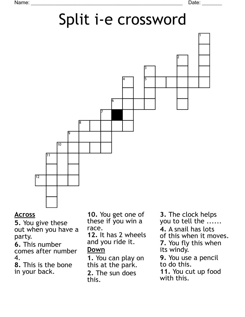 Split I e Crossword WordMint