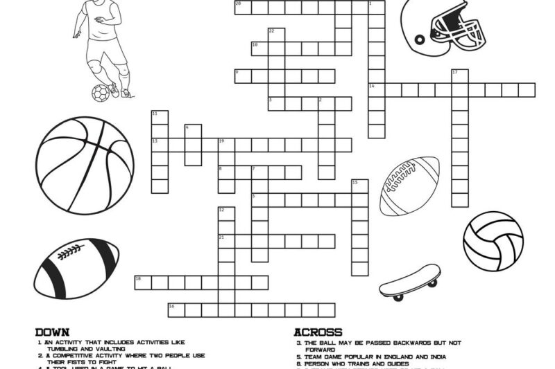 Free Printable Crossword Puzzles About Sports