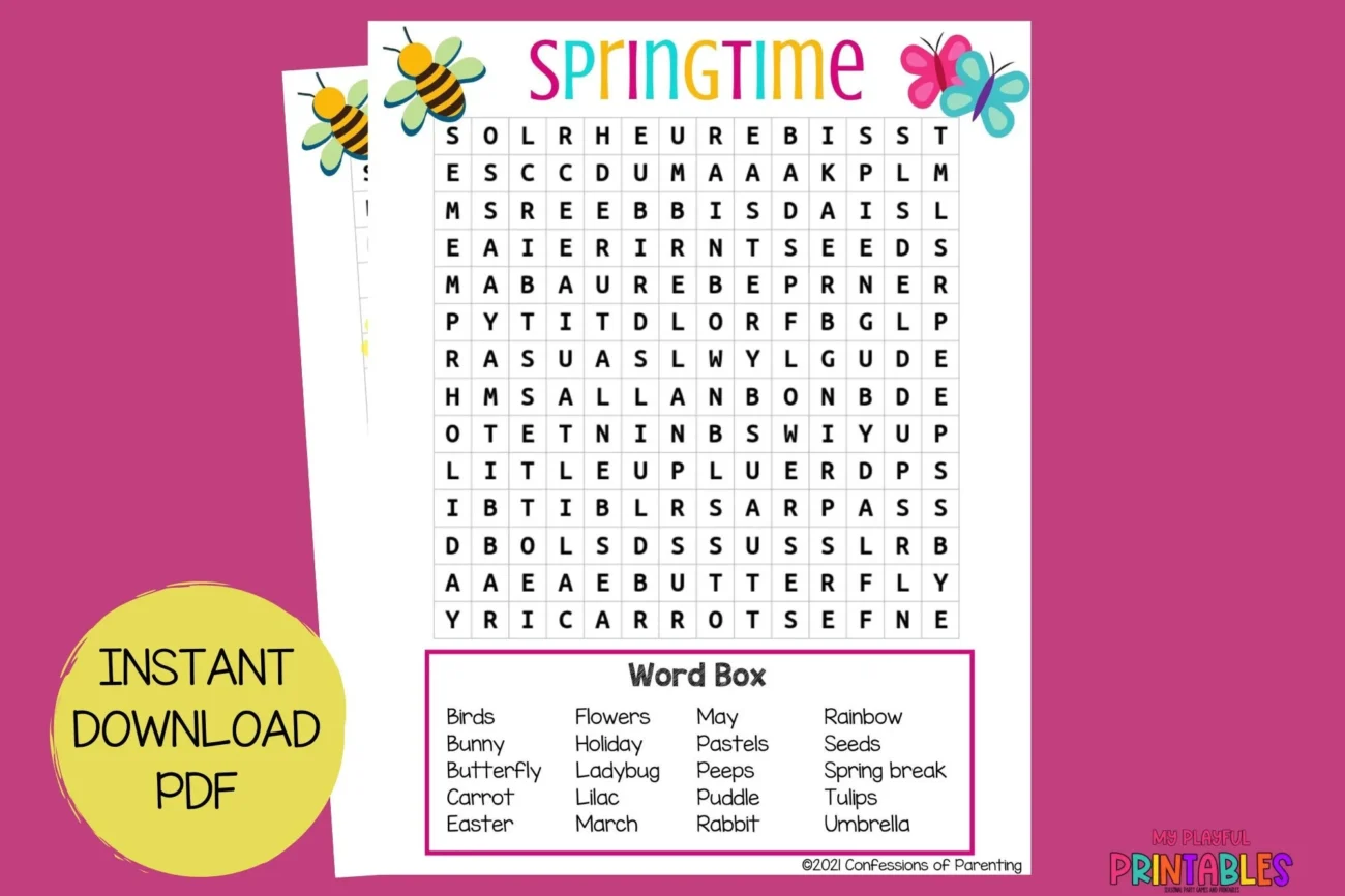 Spring Hotsell Word Search Australia