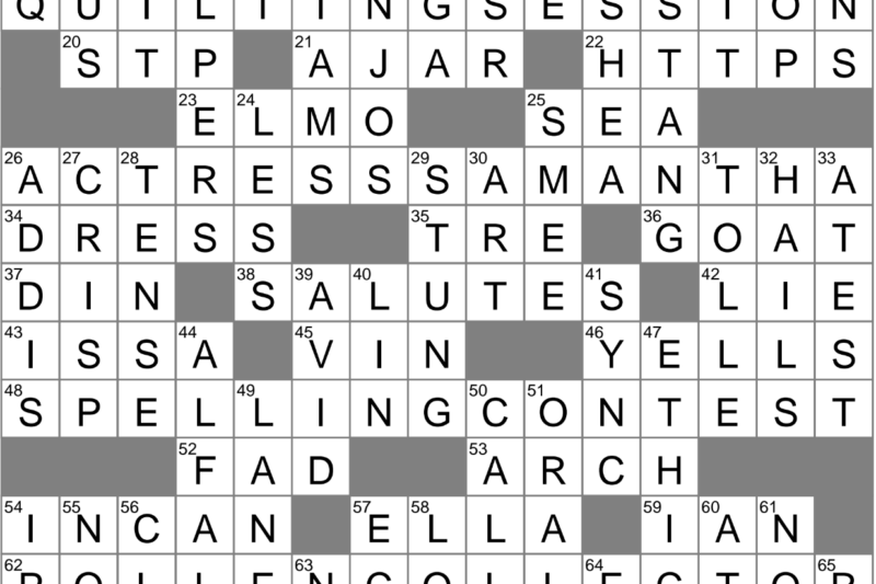 Stubborn Crossword Puzzle
