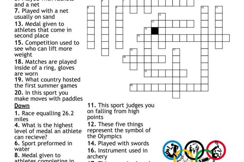 Olympic Symbol Crossword Puzzle