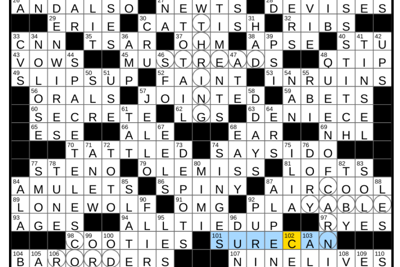 Diary Of A Crossword Puzzle Fiend