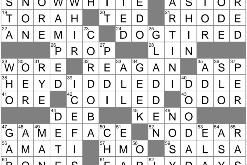 Scots Denial Crossword Puzzle Clue