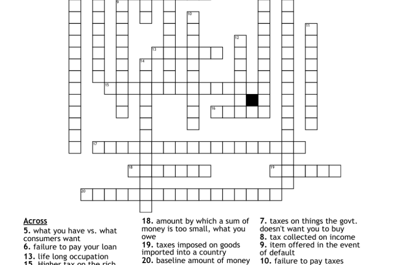Tax Pro Crossword Puzzle Clue
