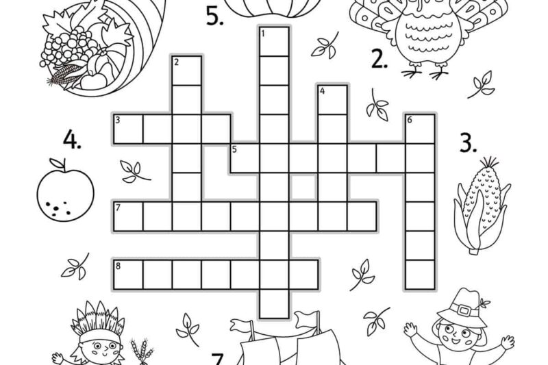 Thanksgiving Puzzle Worksheets Free