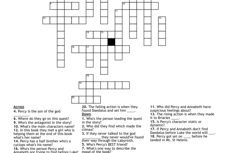 Labyrinth Crossword Puzzle Clue